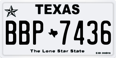 TX license plate BBP7436