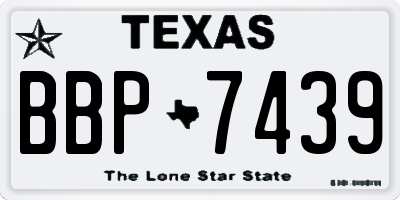 TX license plate BBP7439