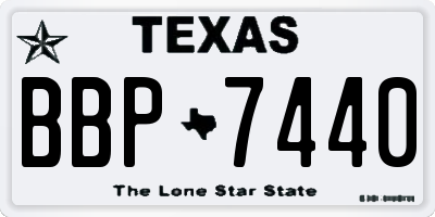 TX license plate BBP7440