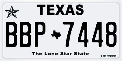 TX license plate BBP7448