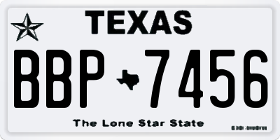 TX license plate BBP7456