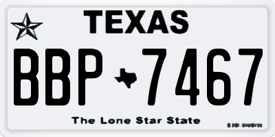 TX license plate BBP7467