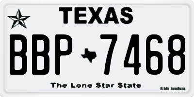 TX license plate BBP7468