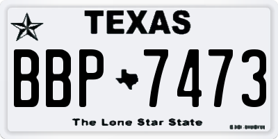 TX license plate BBP7473
