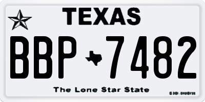 TX license plate BBP7482