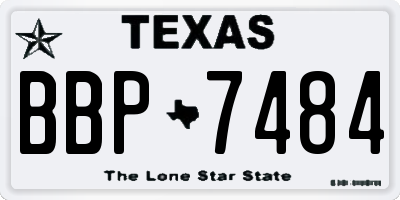 TX license plate BBP7484