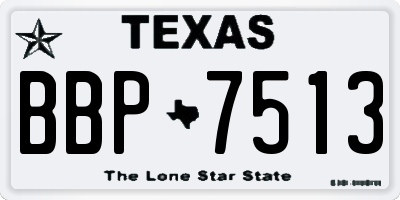 TX license plate BBP7513