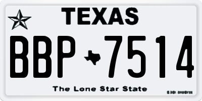 TX license plate BBP7514