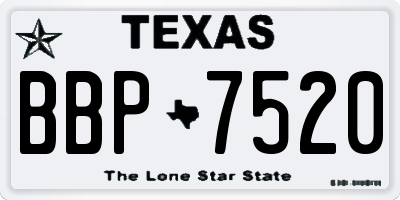 TX license plate BBP7520