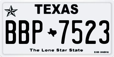 TX license plate BBP7523