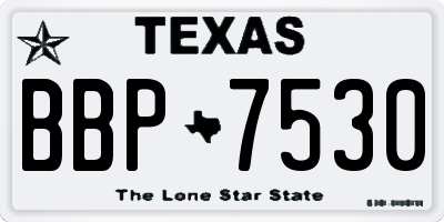 TX license plate BBP7530