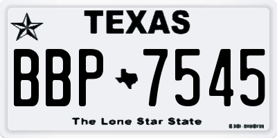 TX license plate BBP7545