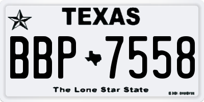 TX license plate BBP7558