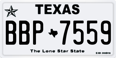 TX license plate BBP7559