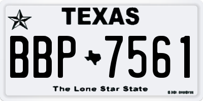 TX license plate BBP7561