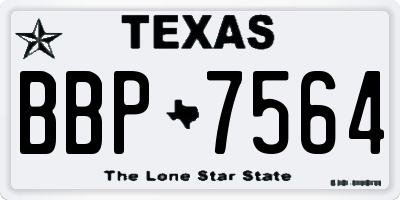 TX license plate BBP7564