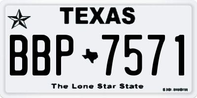 TX license plate BBP7571