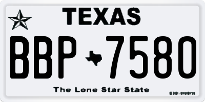 TX license plate BBP7580