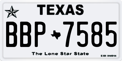 TX license plate BBP7585