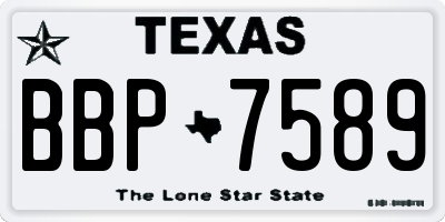 TX license plate BBP7589