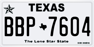 TX license plate BBP7604