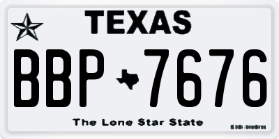 TX license plate BBP7676