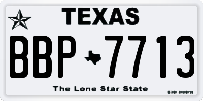 TX license plate BBP7713