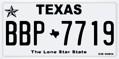 TX license plate BBP7719