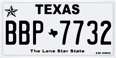 TX license plate BBP7732