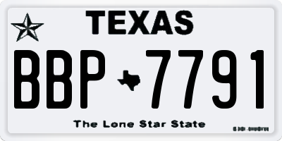TX license plate BBP7791