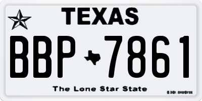 TX license plate BBP7861