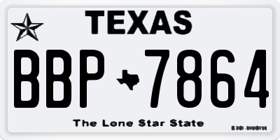TX license plate BBP7864