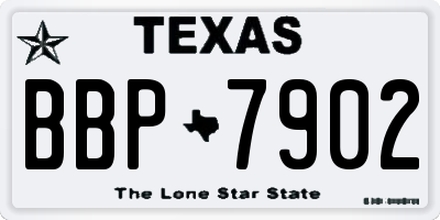 TX license plate BBP7902