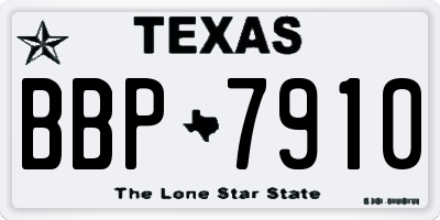 TX license plate BBP7910