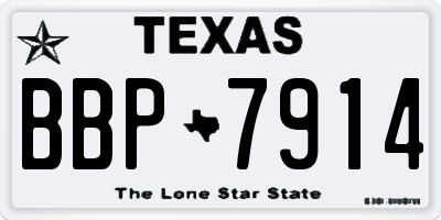 TX license plate BBP7914