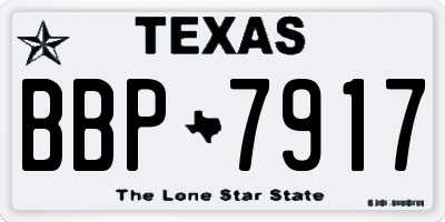 TX license plate BBP7917