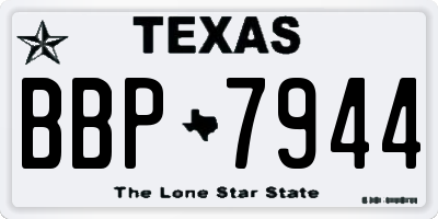 TX license plate BBP7944