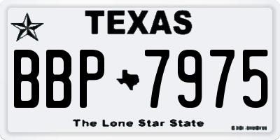TX license plate BBP7975