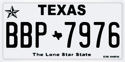 TX license plate BBP7976