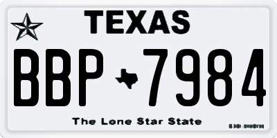 TX license plate BBP7984