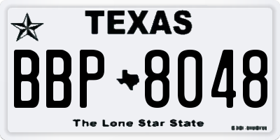 TX license plate BBP8048