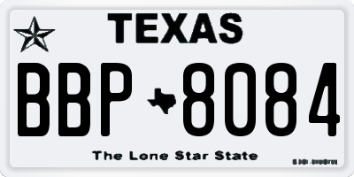 TX license plate BBP8084