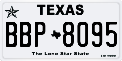 TX license plate BBP8095