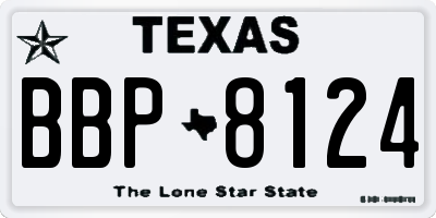 TX license plate BBP8124