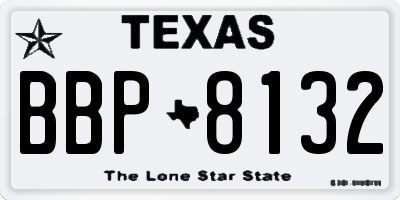 TX license plate BBP8132