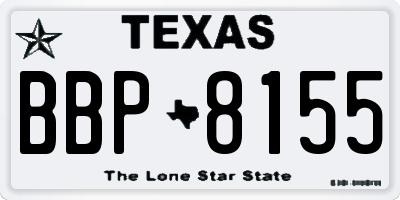 TX license plate BBP8155