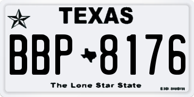TX license plate BBP8176