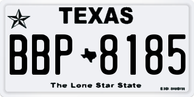 TX license plate BBP8185