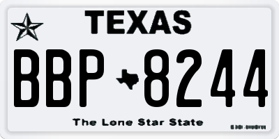 TX license plate BBP8244