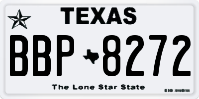 TX license plate BBP8272